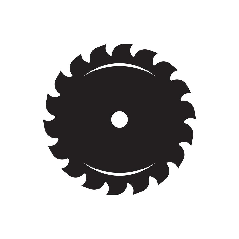 Saw blade icon shape silhouette. illustration vector