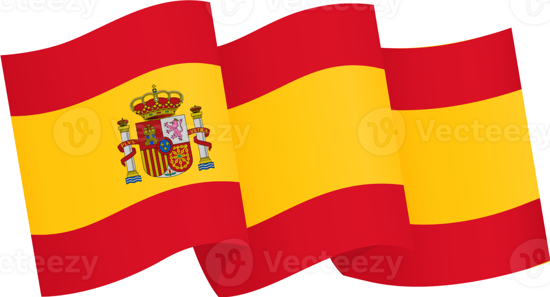 Spain flag wave png