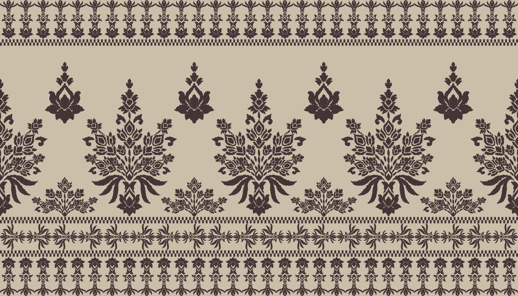 Ikat tribal Indian seamless pattern. Ethnic Aztec fabric carpet mandala ornament native boho chevron textile.Geometric African American oriental traditional illustrations. Embroidery style. vector