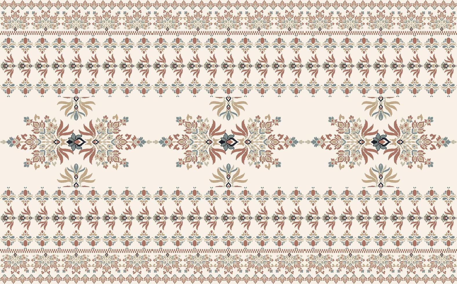 Ikat tribal Indian seamless pattern. Ethnic Aztec fabric carpet mandala ornament native boho chevron textile.Geometric African American oriental traditional illustrations. Embroidery style. vector