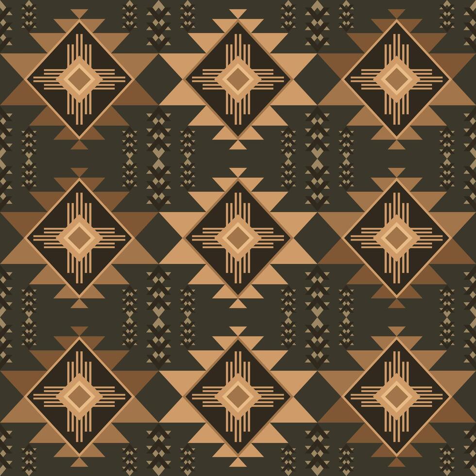 Navajo tribal seamless pattern. Native American ornament. Ethnic South Western decor style. Boho geometric ornament. seamless pattern. Mexican blanket, rug. Woven carpet illustration. vector
