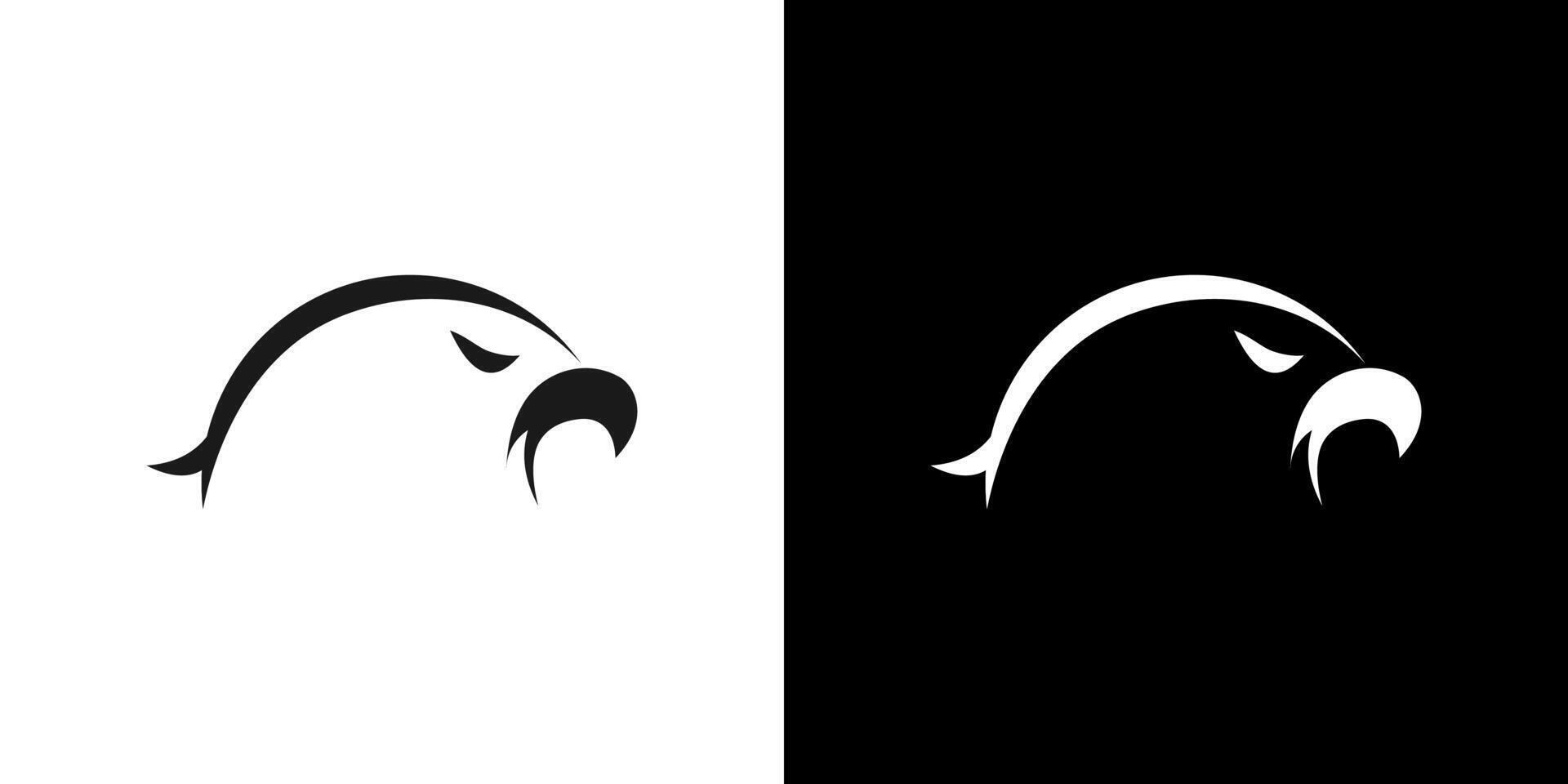 Eagle head icon logo . Bird wildlife graphic design isolated vector