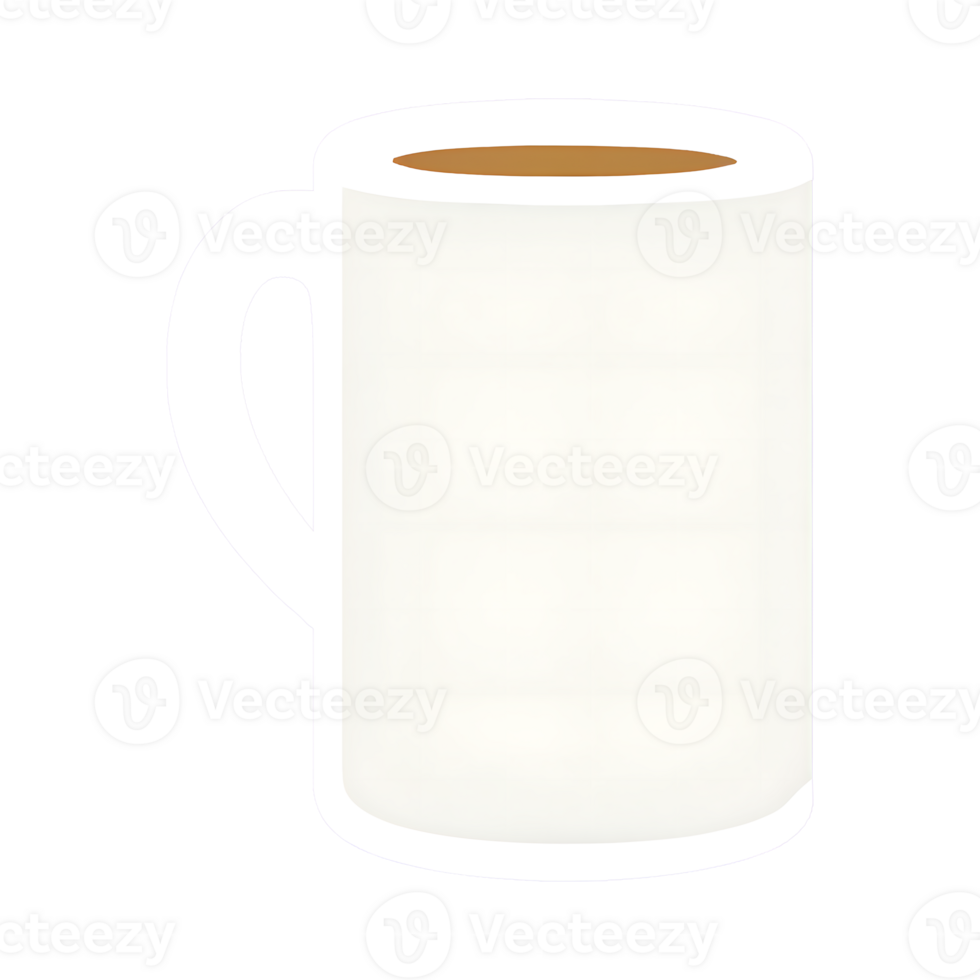 a classic white mug, a cup of coffee on the table png