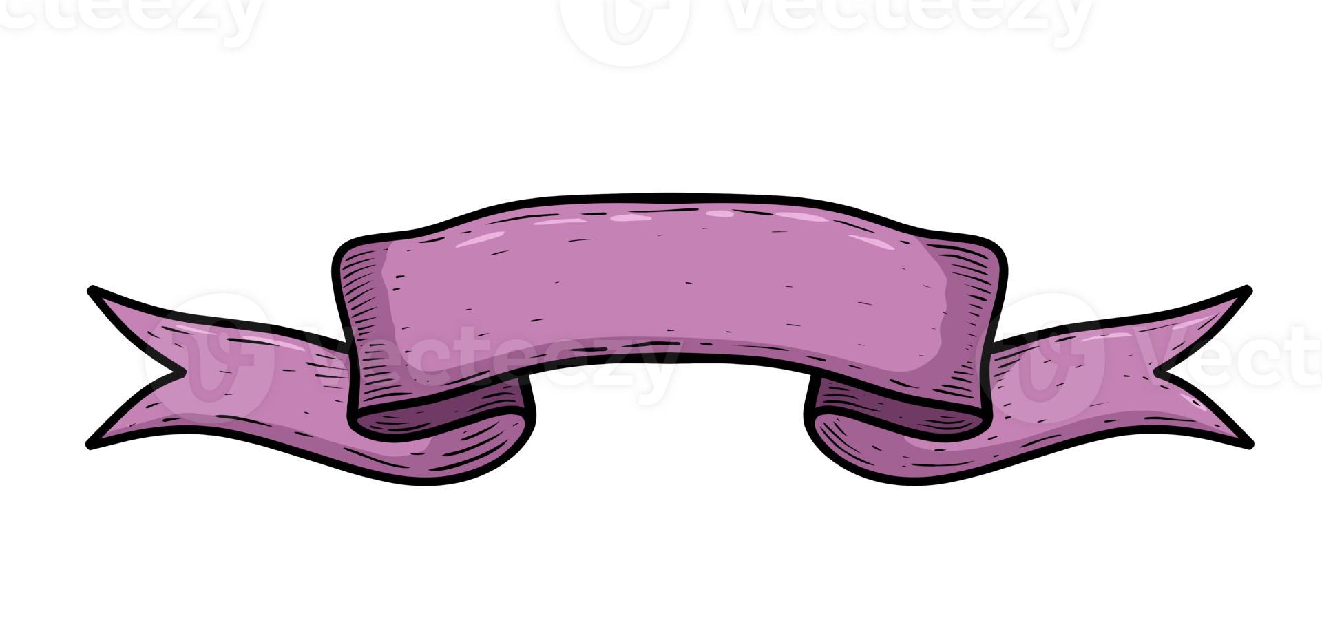 Sketch banner ribbon engraved old labels png
