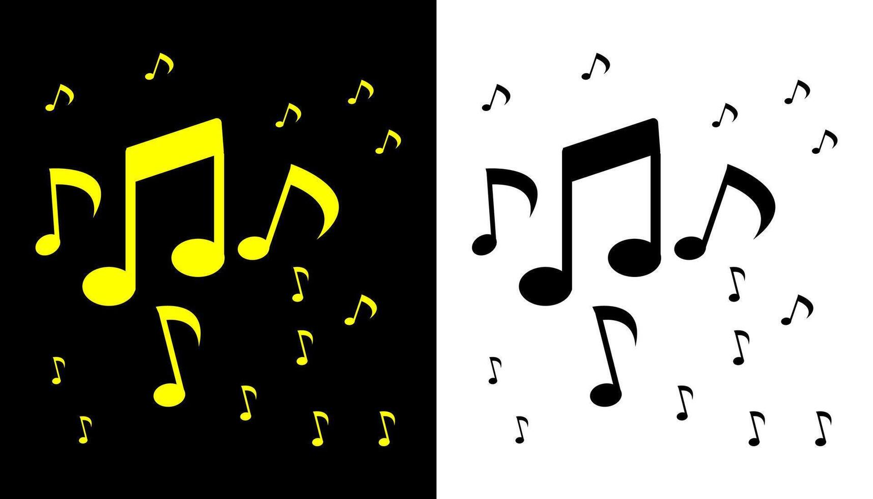 Musical notes icon, melody icon, tune icon song symbol illustration. vector