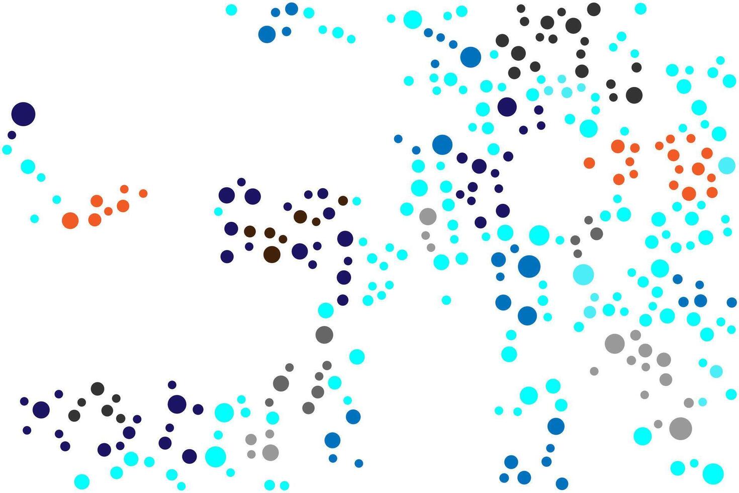 Circle shapes layout with decorative blurred design in abstract background. vector