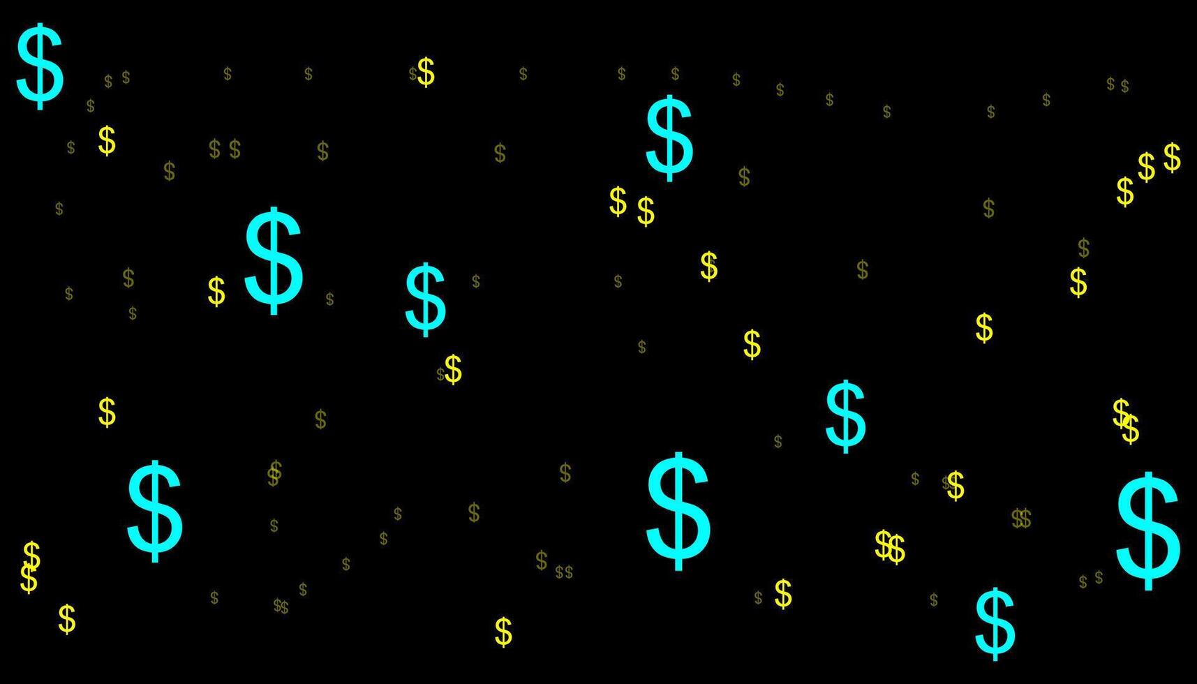 Dollar symbols of different sizes and opacity seamless background pattern illustration. vector
