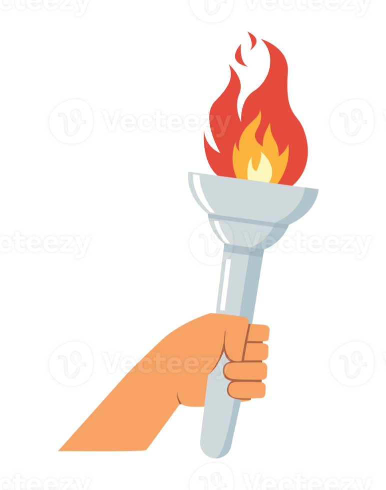 torch with burning flame png
