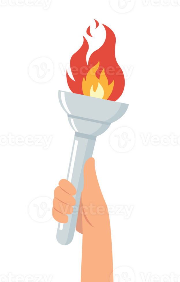torch with burning flame png
