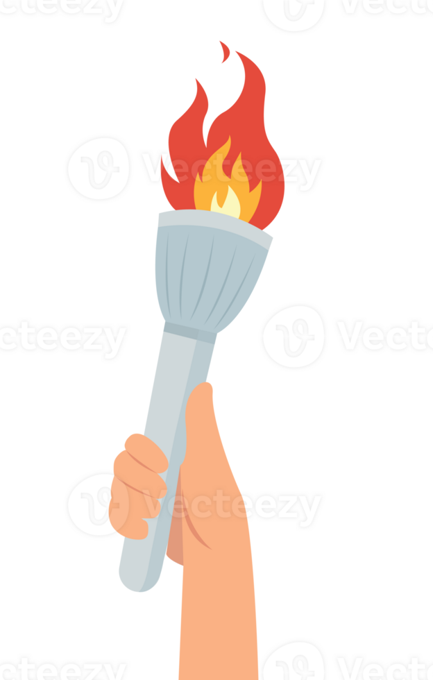 torch with burning flame png