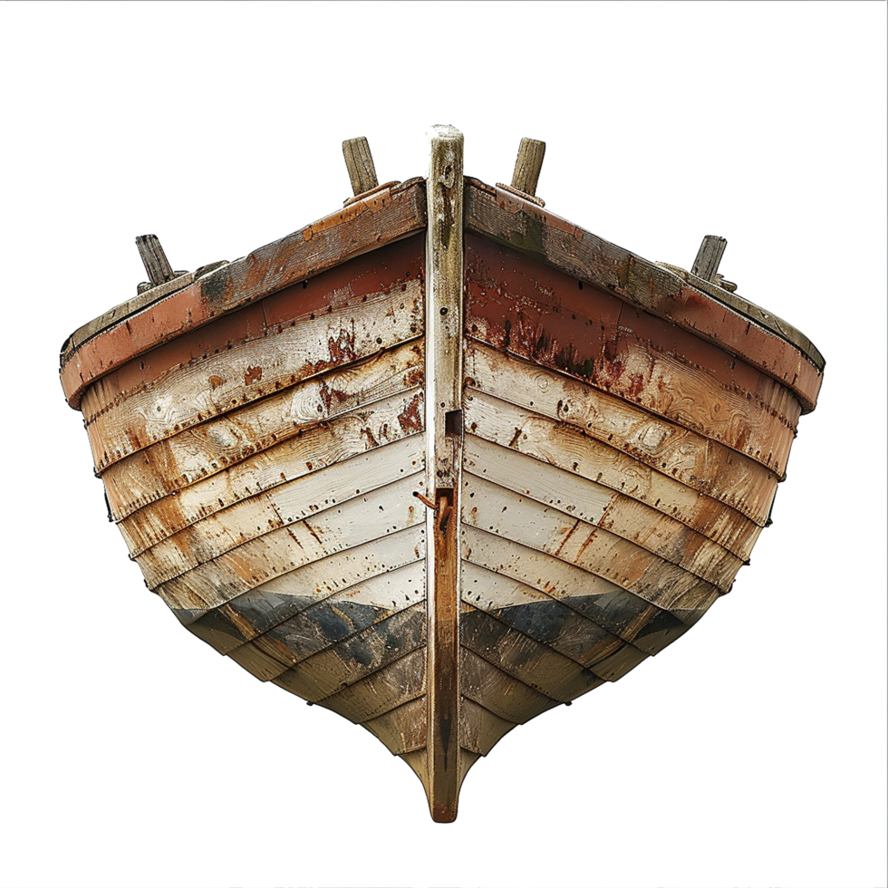 Wooden boat isolated on transparent background png