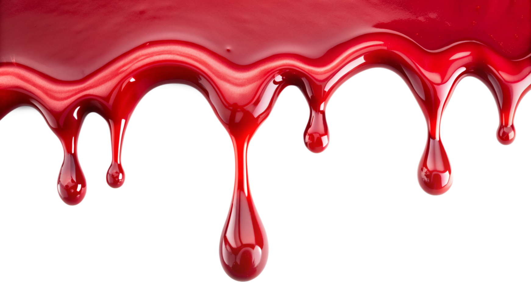 Red syrup dropping isolated on transparent background png
