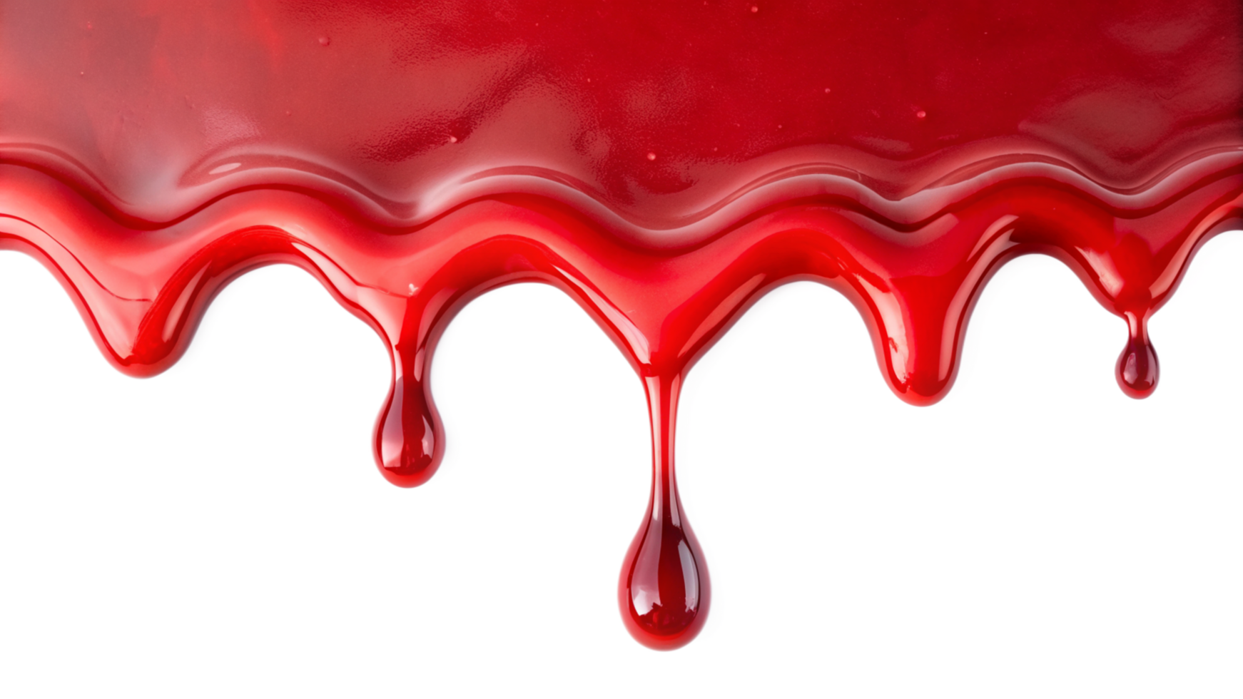 Red syrup dropping isolated on transparent background png