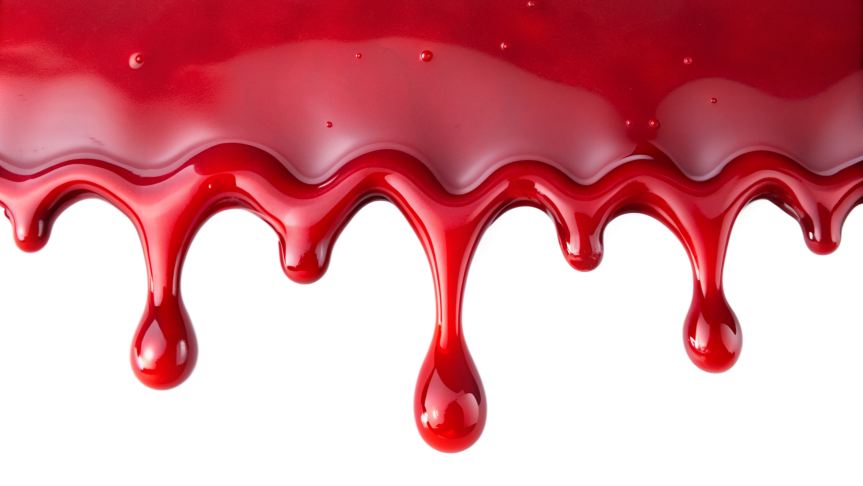 Red syrup dropping isolated on transparent background png