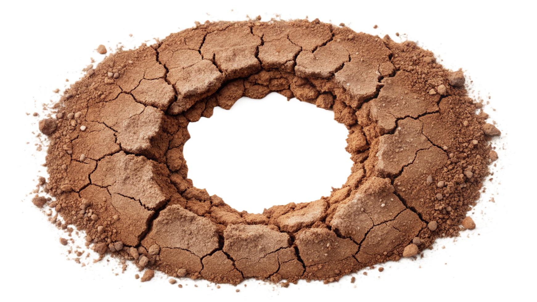 Earth hole with cracks isolated on transparent background png