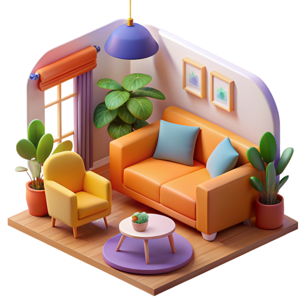 3d Zuhause isoliert auf transparent Hintergrund png