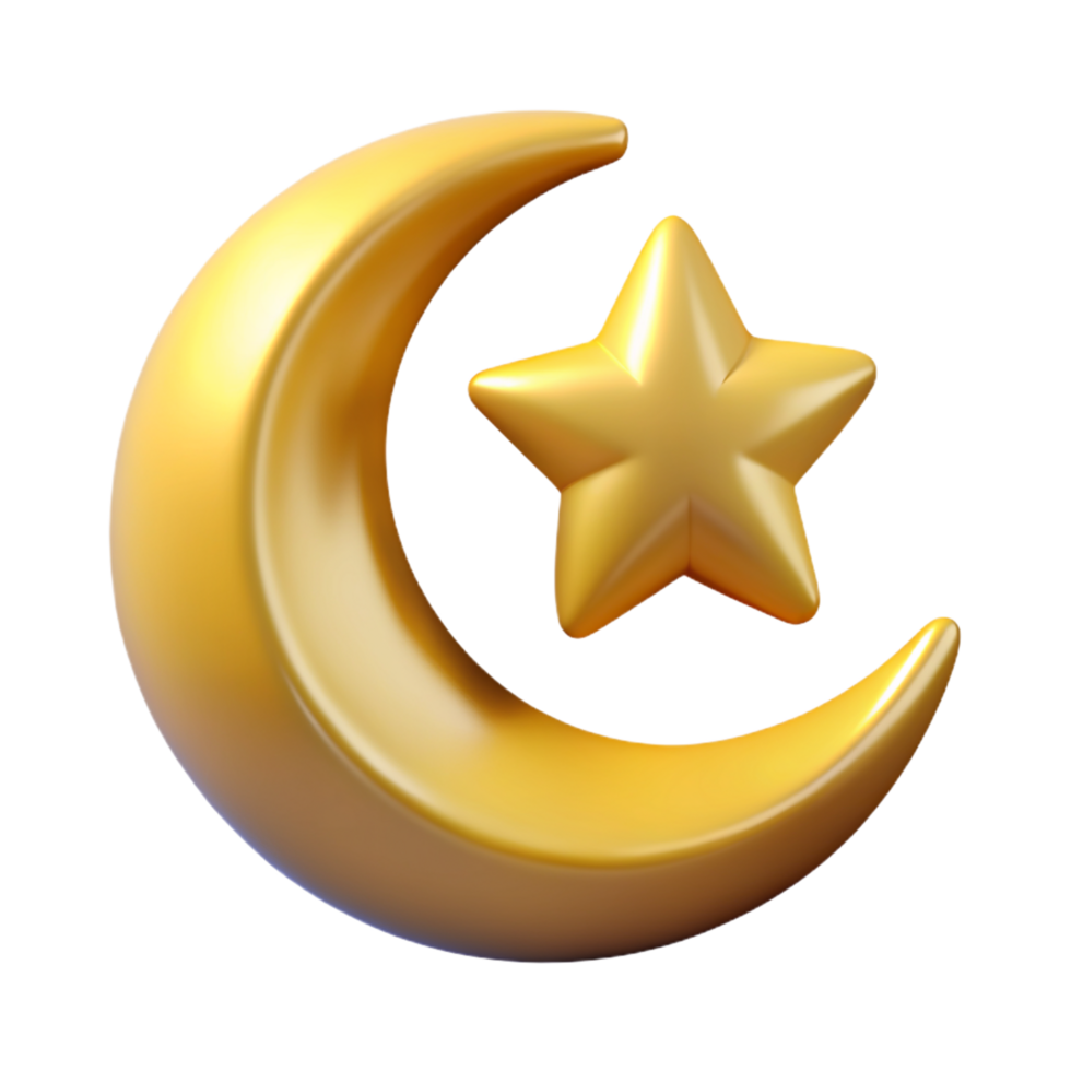 Crescent moon ramadan isolated on transparent background png