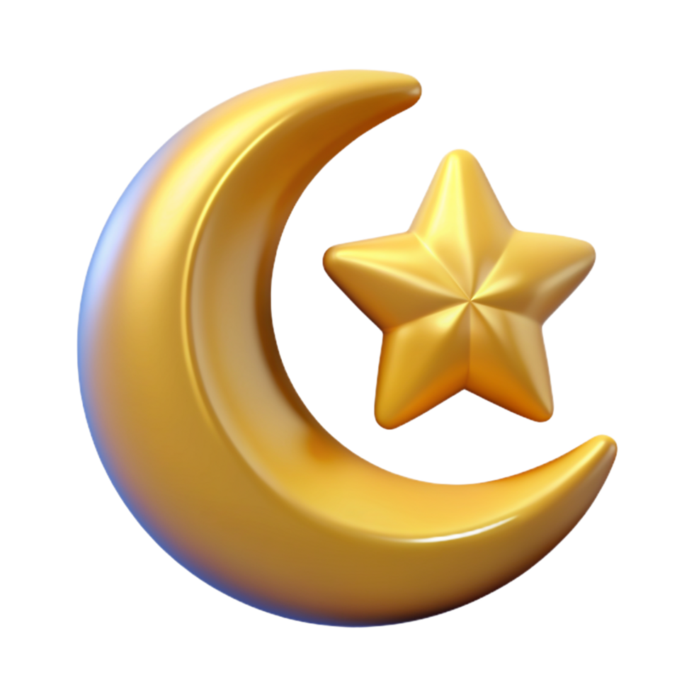 Crescent moon ramadan isolated on transparent background png