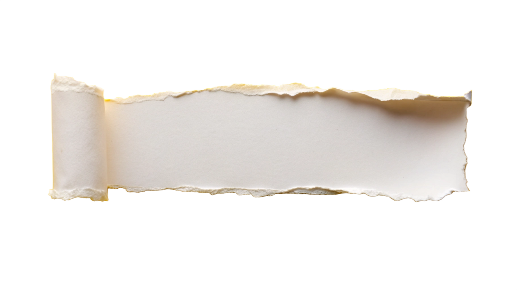 White Torn ripper paper sheet Texture isolated on transparent background png