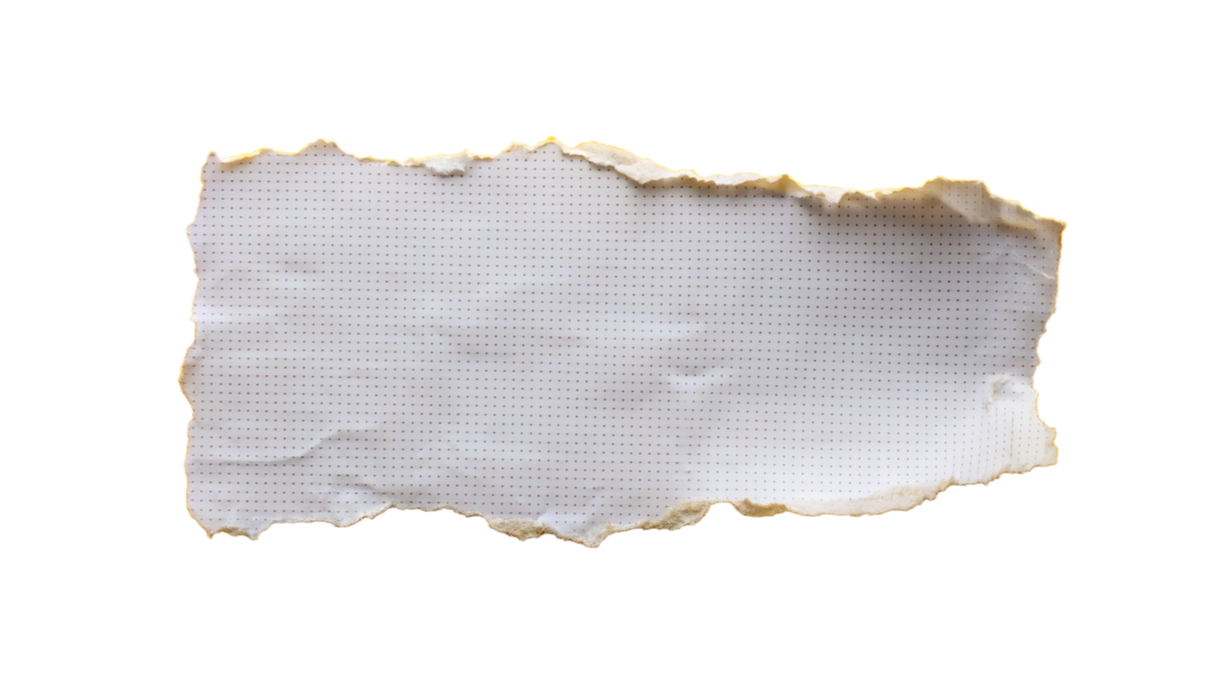 White Torn ripper paper sheet Texture isolated on transparent background png