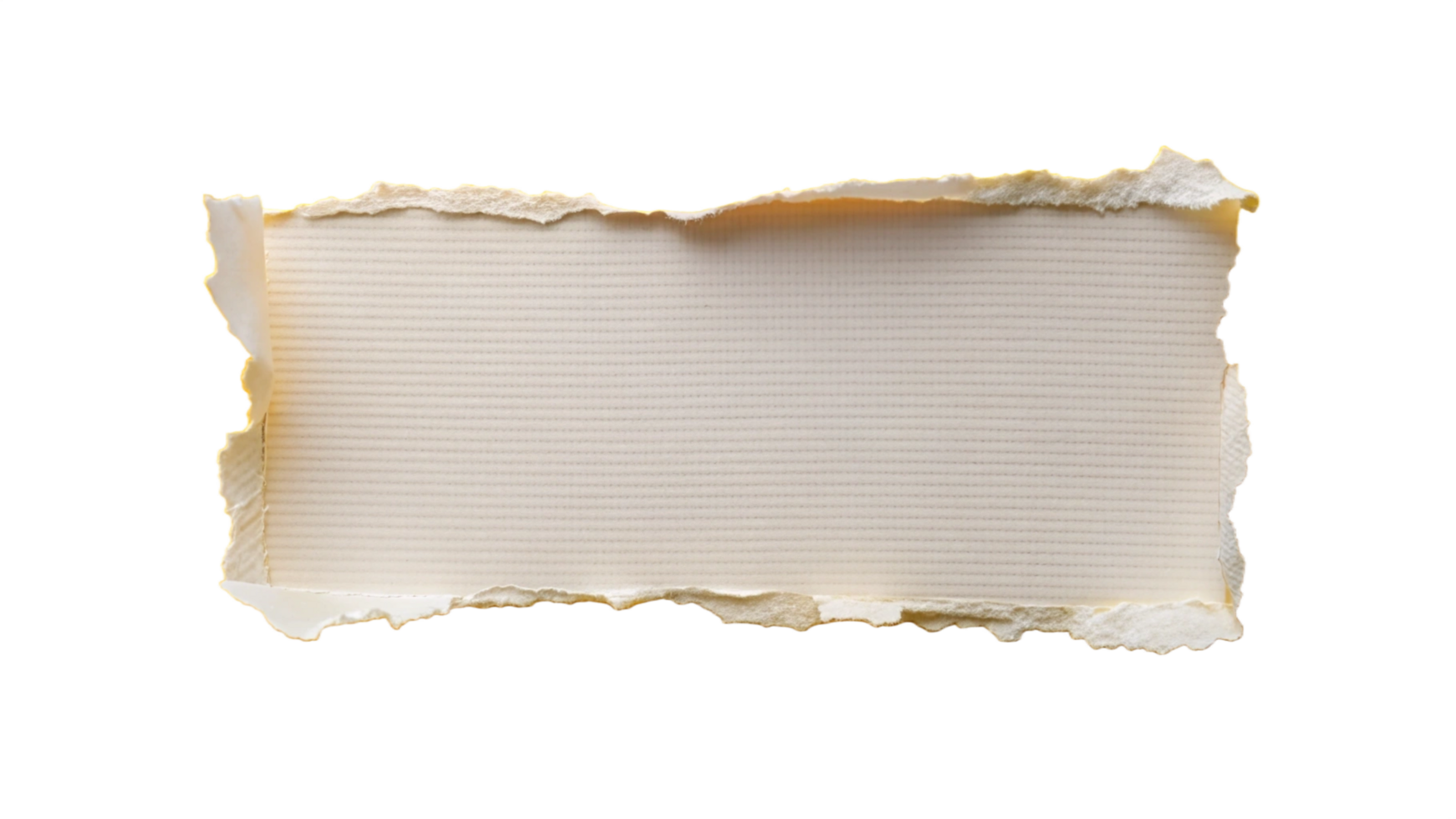 White Torn ripper paper sheet Texture isolated on transparent background png