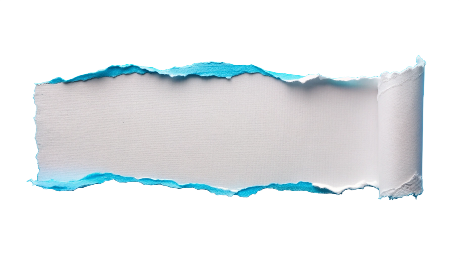 White Torn ripper paper sheet Texture isolated on transparent background png