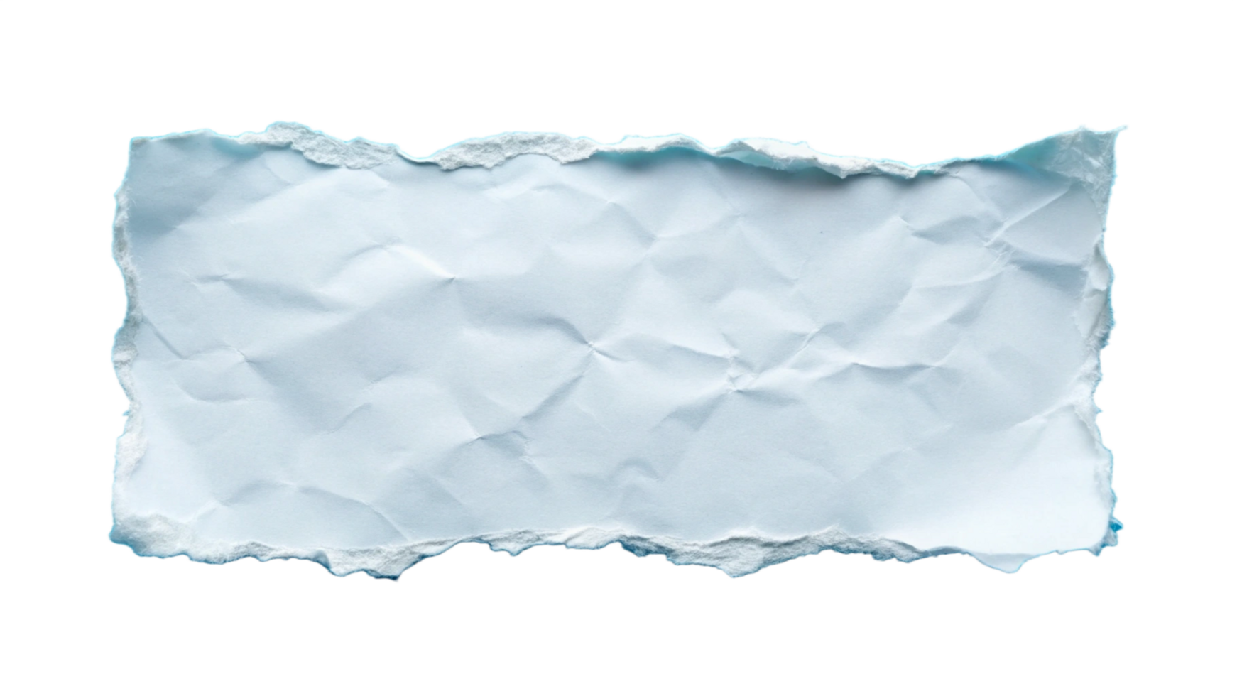 White Torn ripper paper sheet Texture isolated on transparent background png