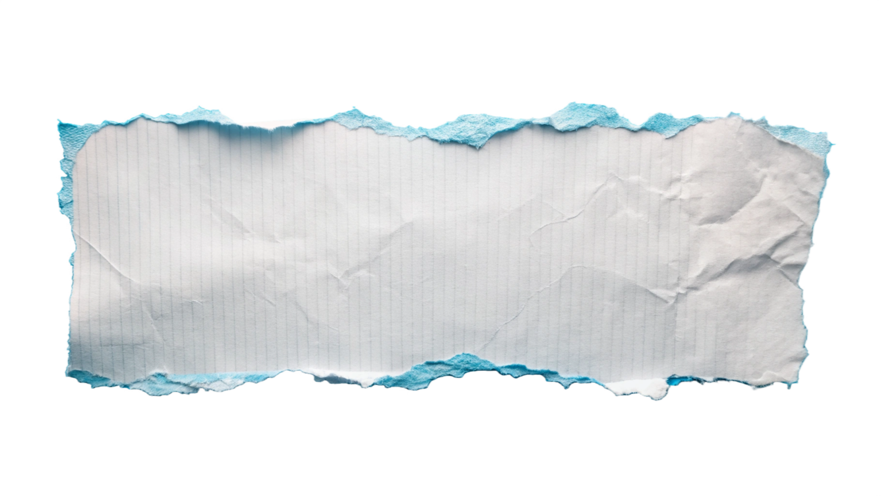 White Torn ripper paper sheet Texture isolated on transparent background png