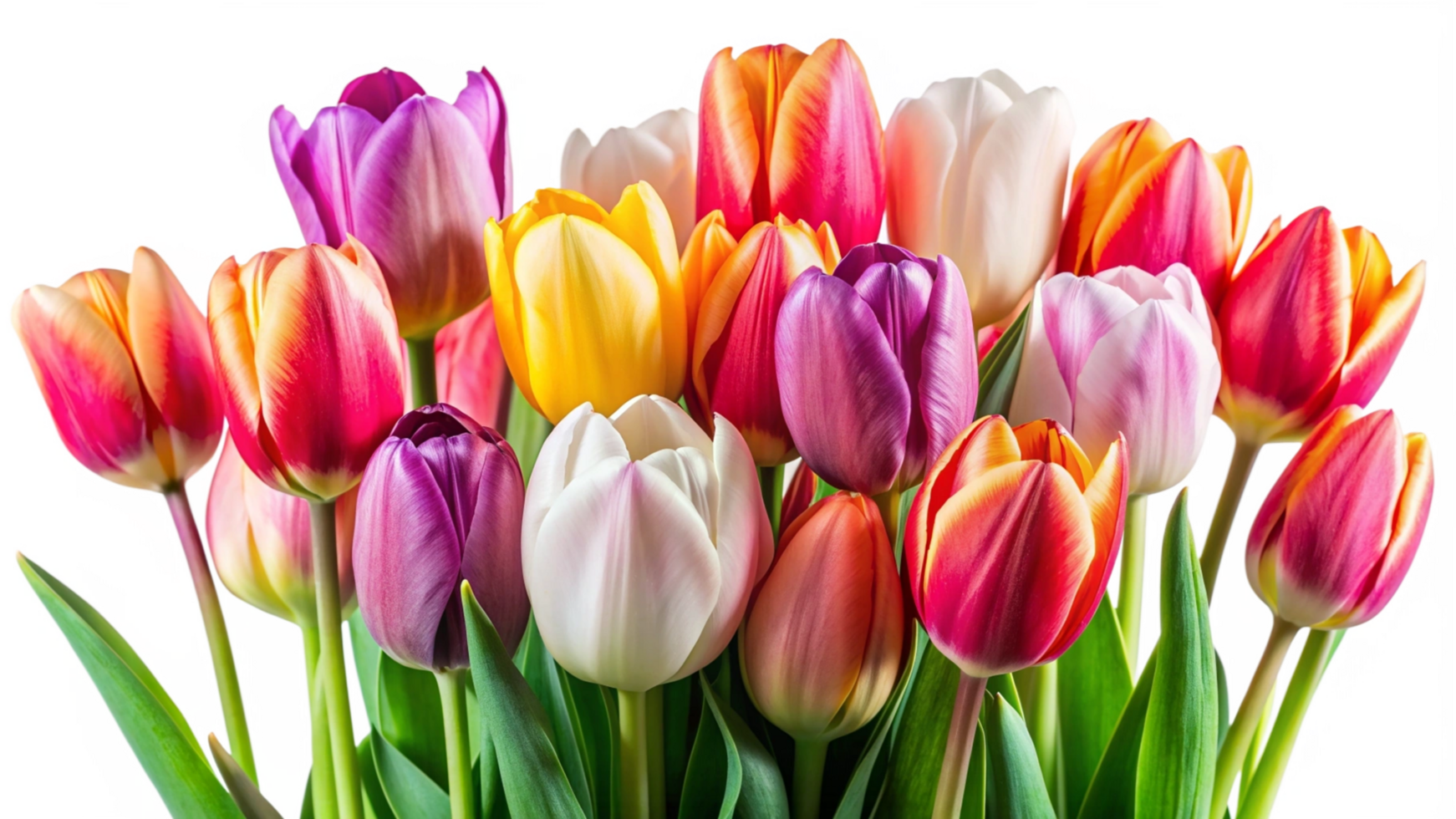 Beautiful bouquet of flowers isolated on transparent background png