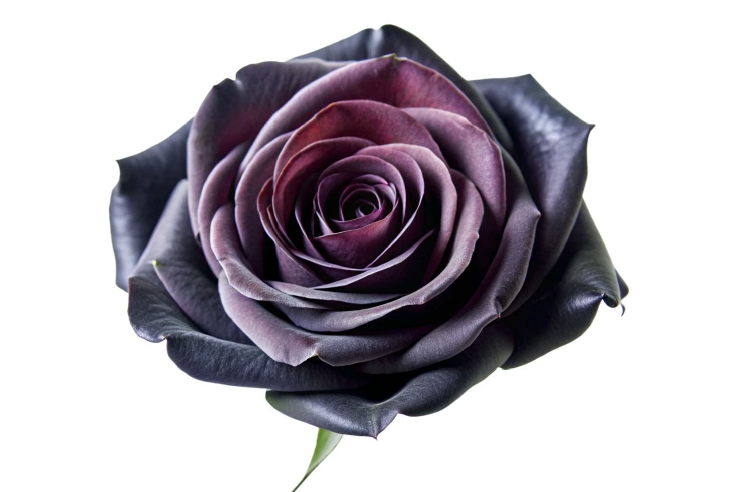 Black rose flower isolated on transparent background png