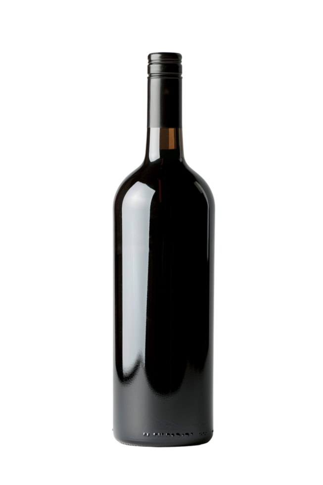 Isolated wine bottle on transparent background png