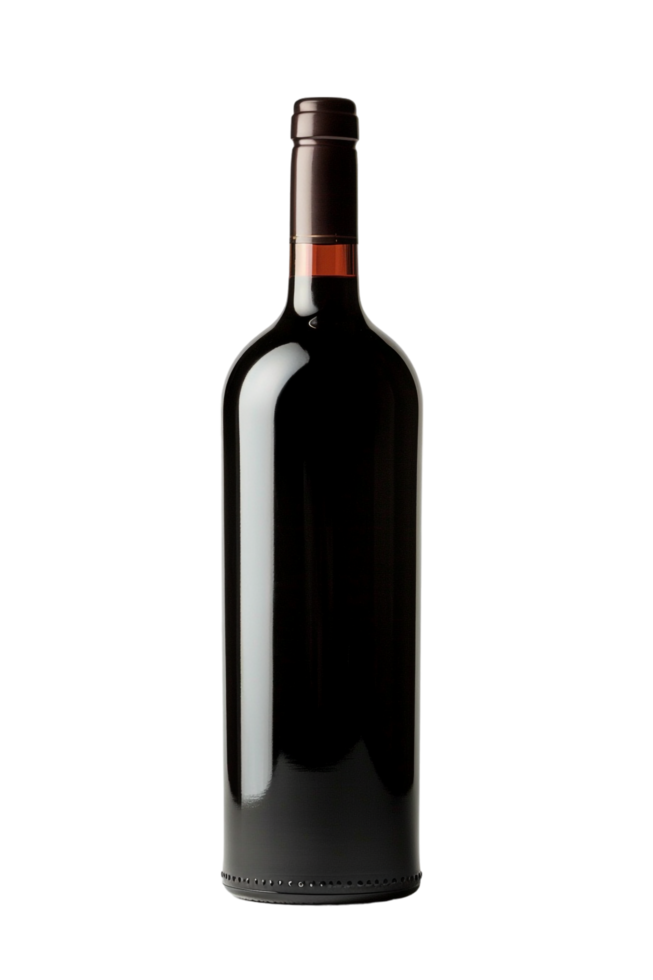 Isolated wine bottle on transparent background png