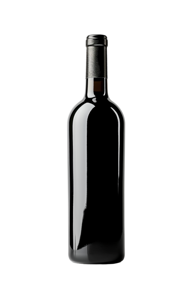 Isolated wine bottle on transparent background png