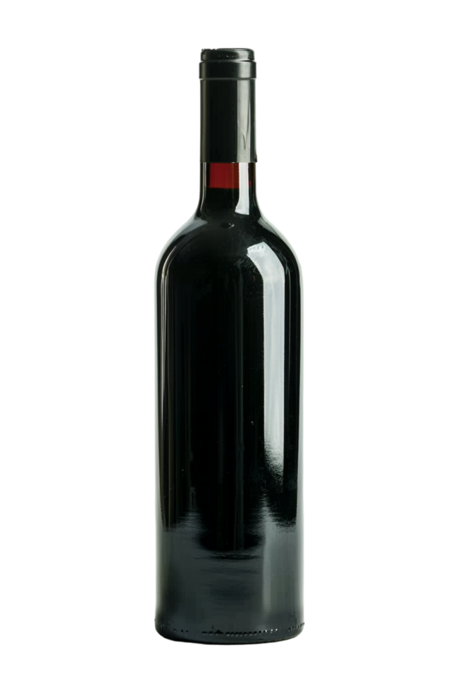 Isolated wine bottle on transparent background png