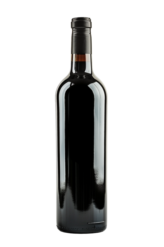 Isolated wine bottle on transparent background png