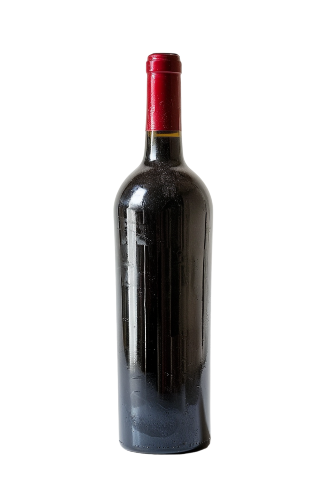 Isolated wine bottle on transparent background png