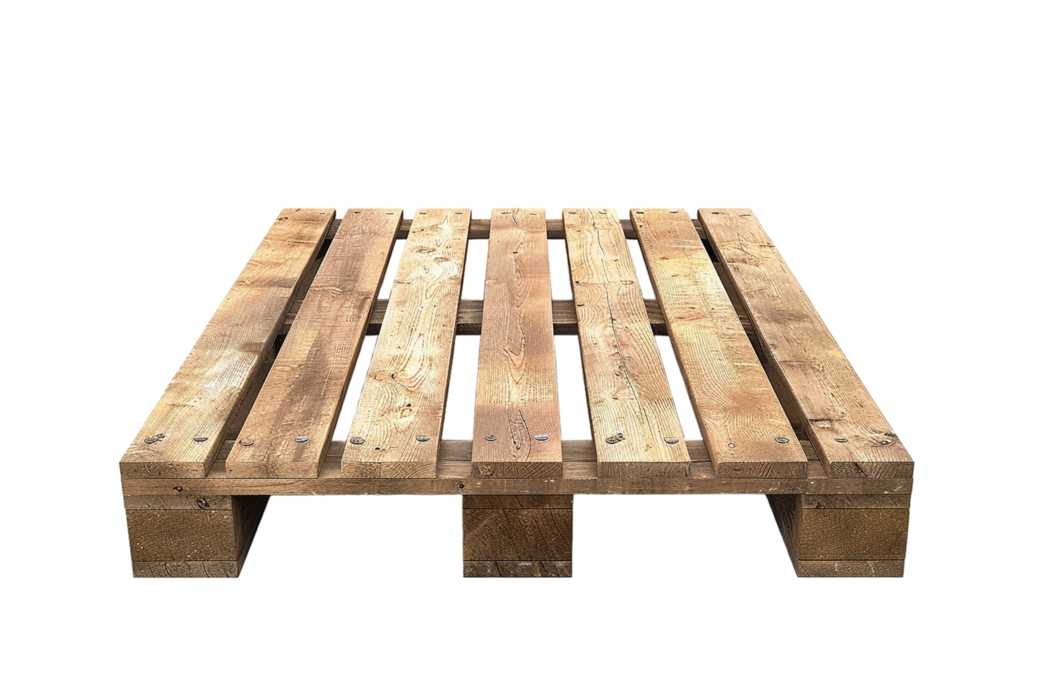 Isolated wooden pallet on transparent background png