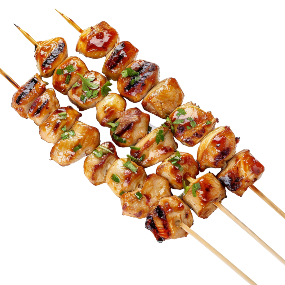 Isolated yakitori on transparent background png