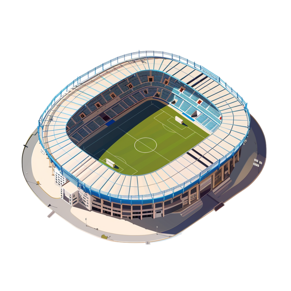 Isometric stadium isolated on transparent background png