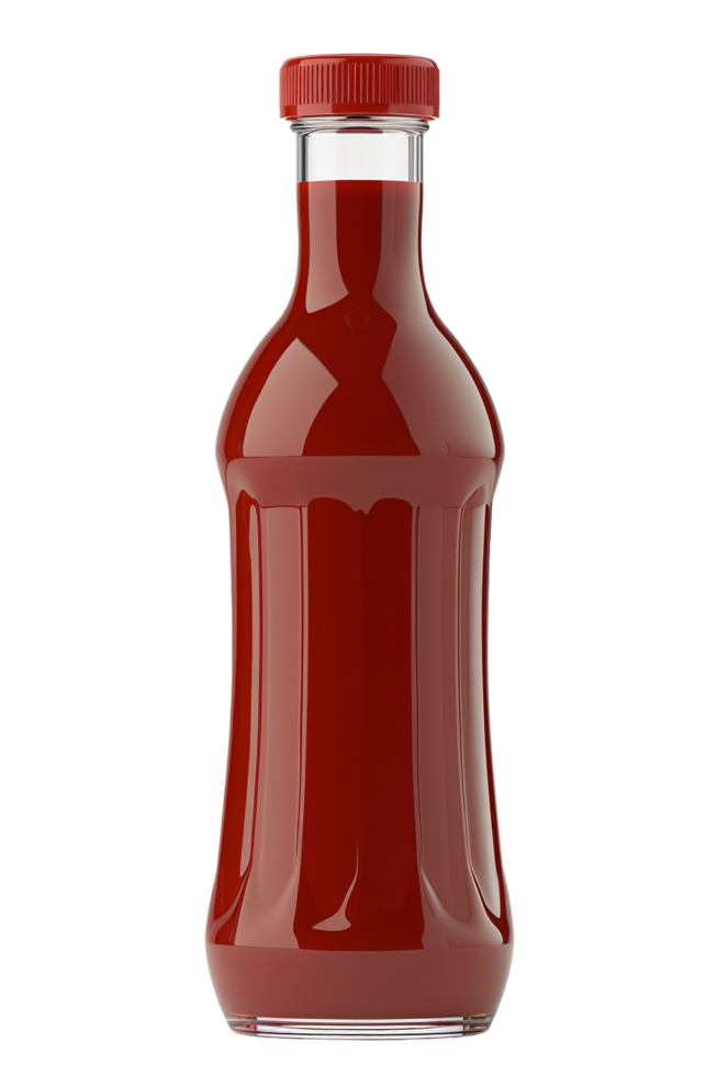 Ketchup bottle isolated on transparent png