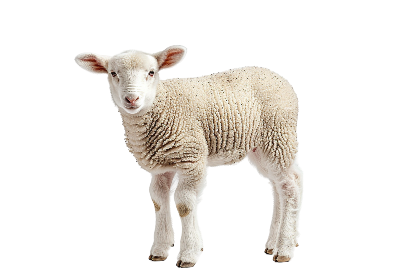 Lamb posing alone against transparent background png