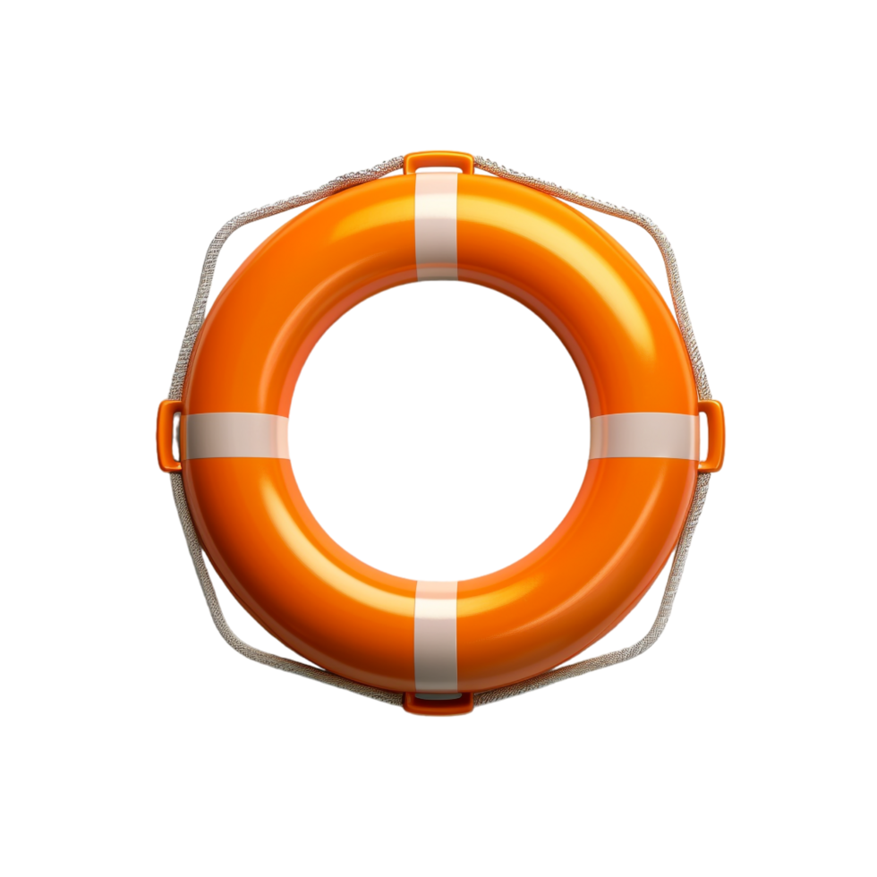 Life preserver ring alone against transparent background png