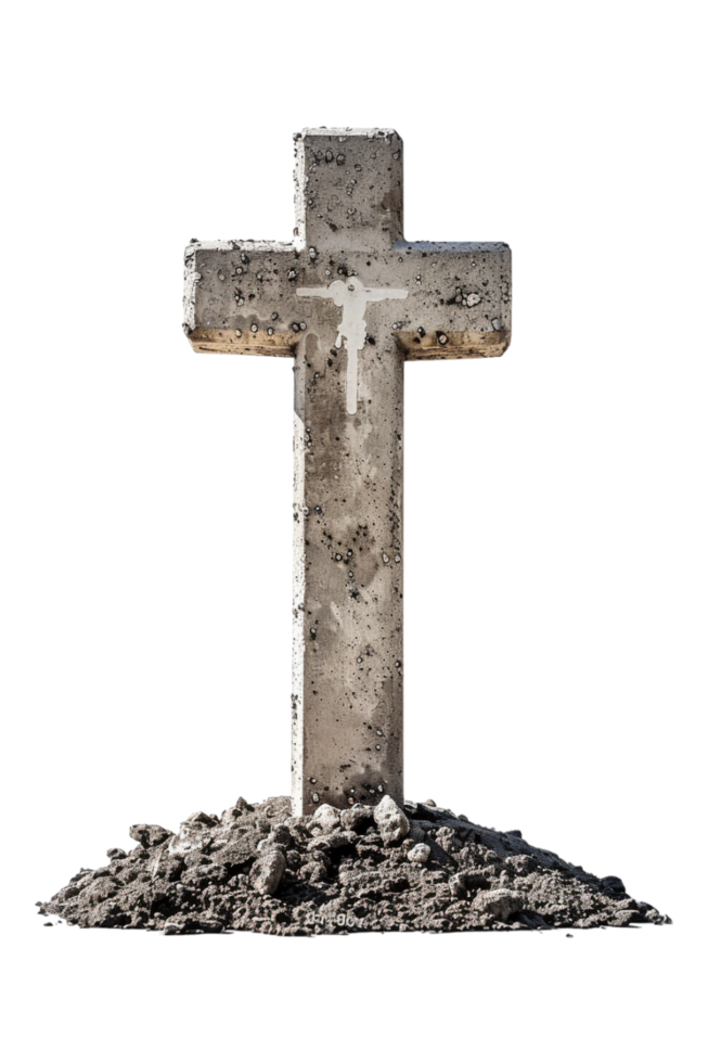 Memorial Cross Isolated on transparent Background png