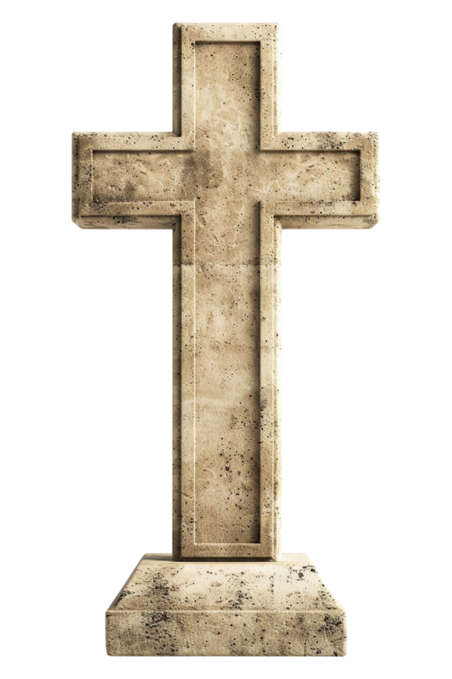 Memorial Cross Isolated on transparent Background png