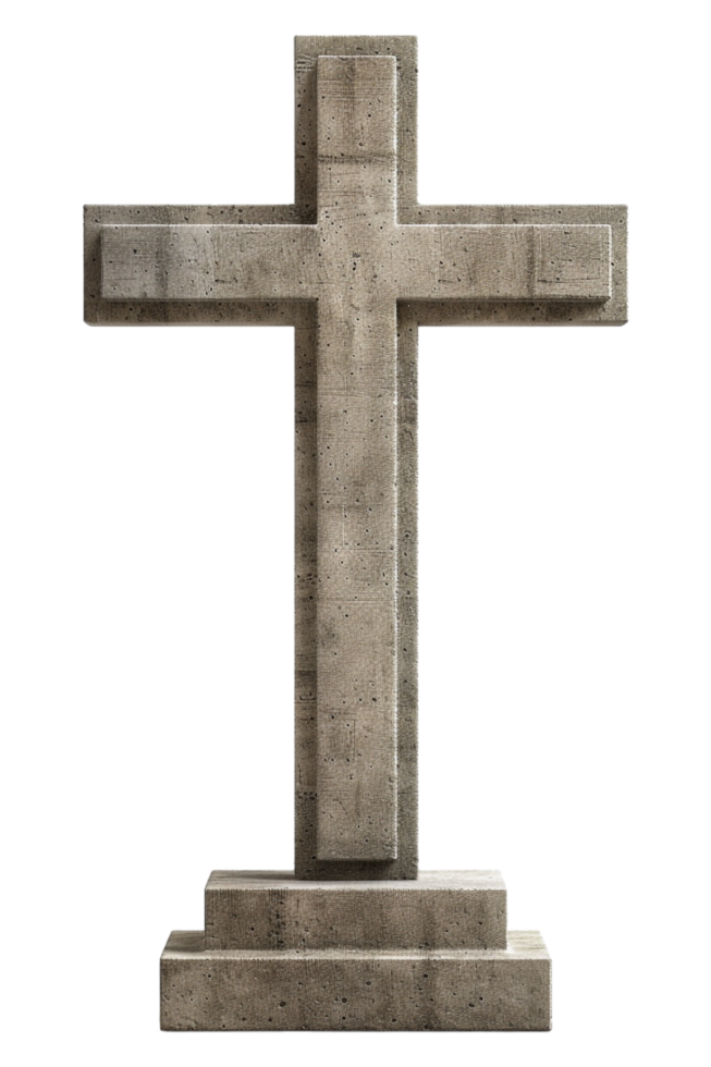 Memorial Cross Isolated on transparent Background png