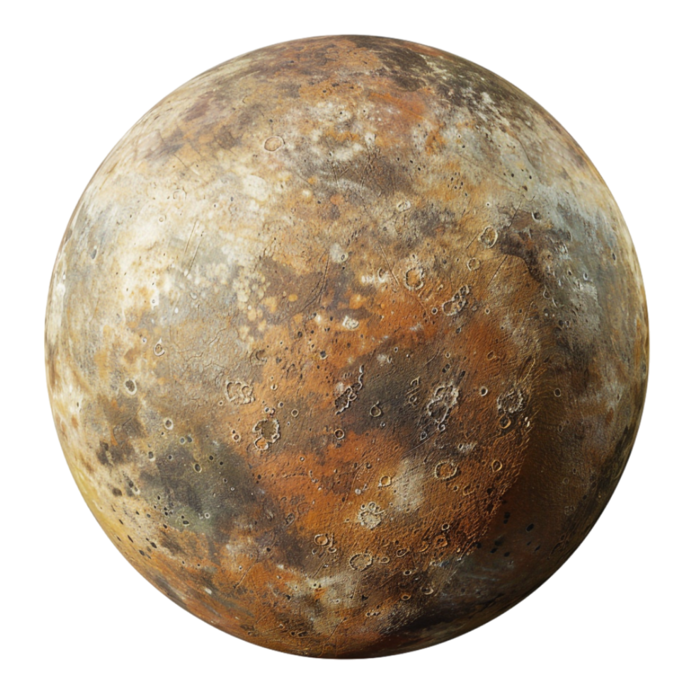 Mercury planet on transparent backdrop png