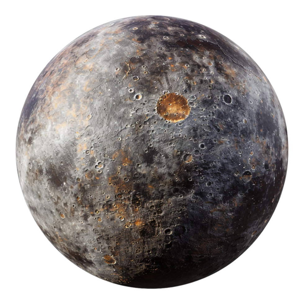 Mercury planet on transparent backdrop png