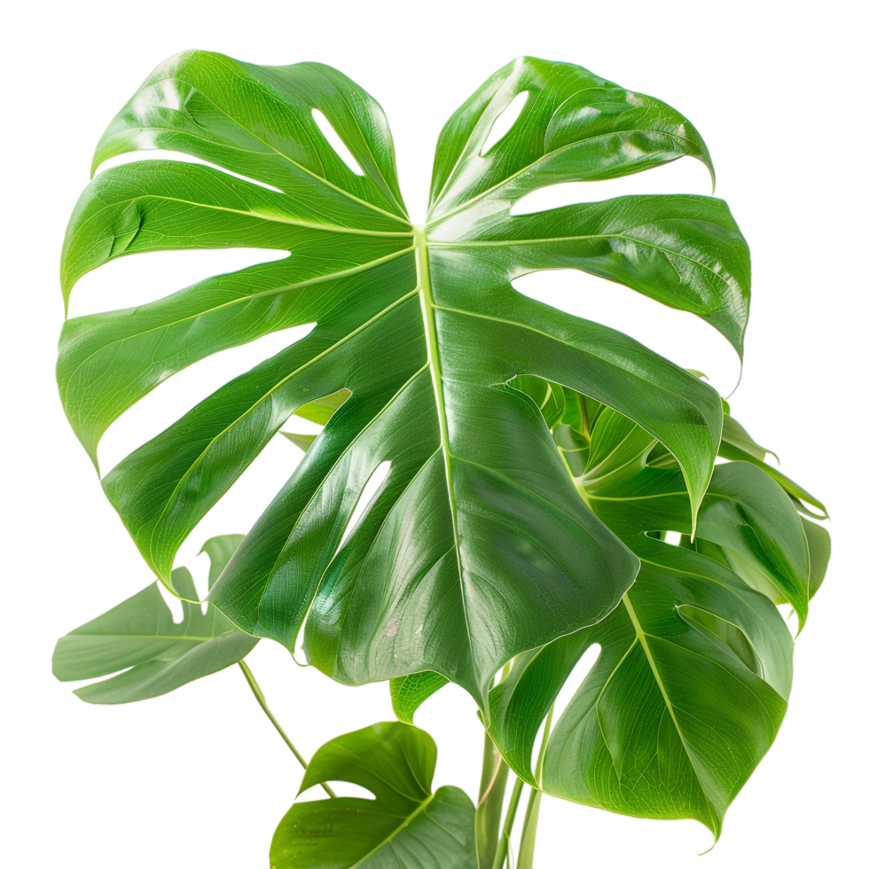 Monstera deliciosa on transparent backdrop png