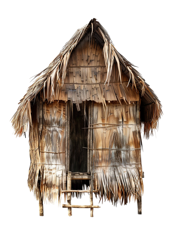 Nipa hut isolated on transparent png