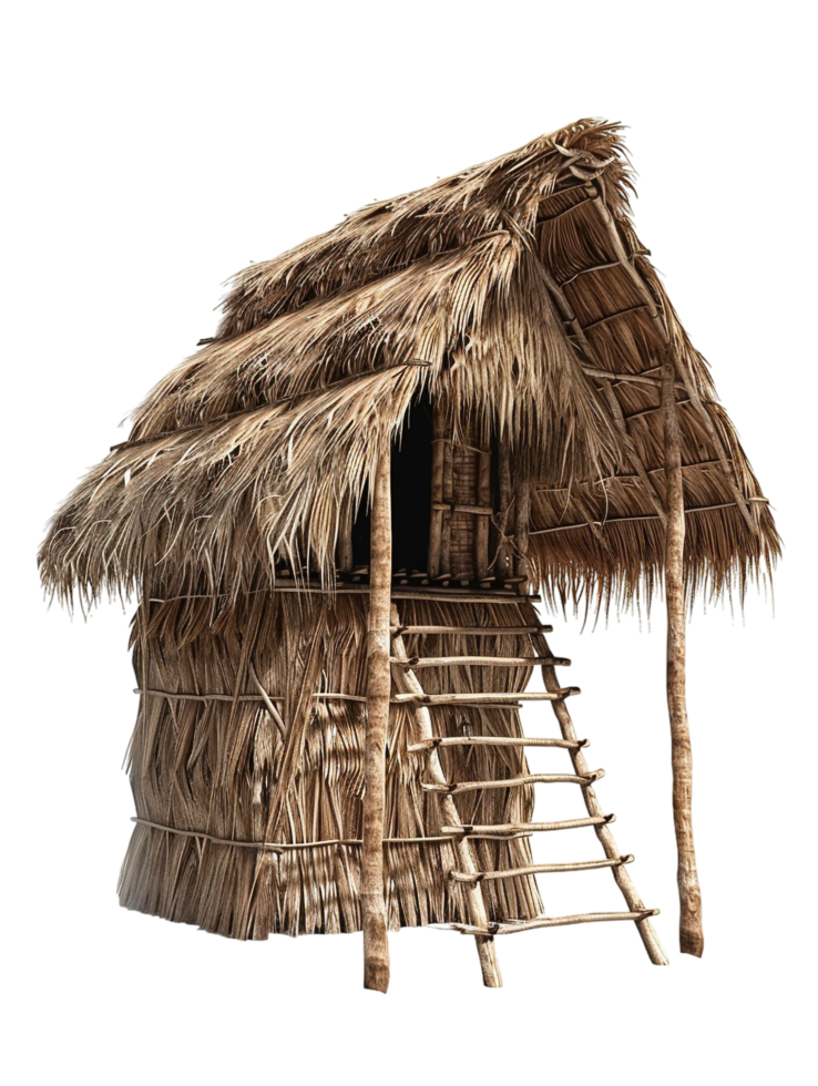 Nipa hut isolated on transparent png